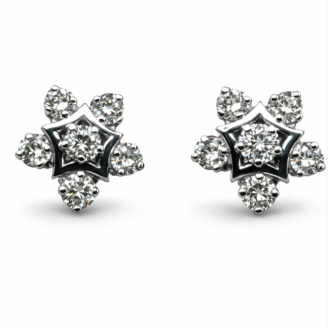 18 KT Gold Diamond Daily Wear Stud Earrings