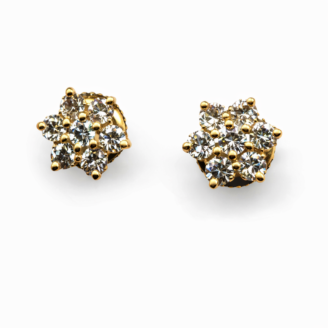 Certified Diamond Daily Wear Stud Earrings in 18K Gold