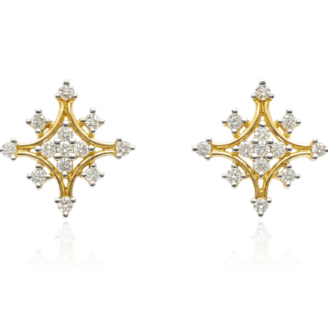 18 KT Gold Classic Diamond Stud Earrings