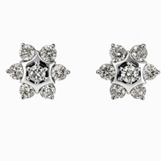 18 KT Gold Classic Diamond Stud Earrings