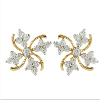 18 KT Gold Sparkle Diamond Studs