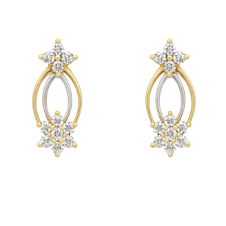 18 KT Gold Natural Diamond Earrings