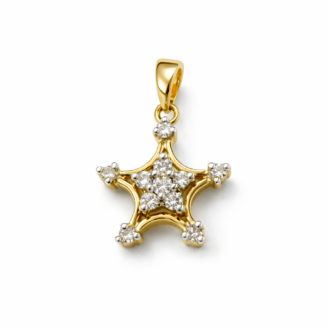 Everyday Gold Diamond Star Pendant