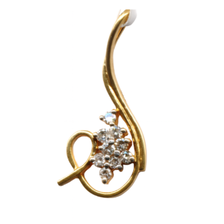 18 KT Diamond Floral Curve Elegance