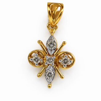 18 KT Gold Diamond Charm Pendant