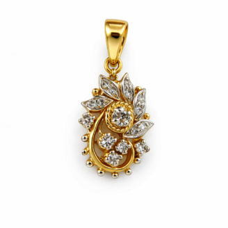 18 KT Gold Diamond Petite Pendant