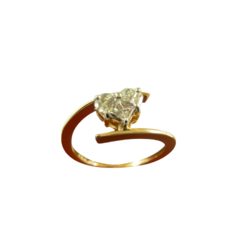 18 KT Gold Diamond Modern Ring