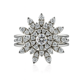 18 KT Gold Diamond Ring Cum Bracelet