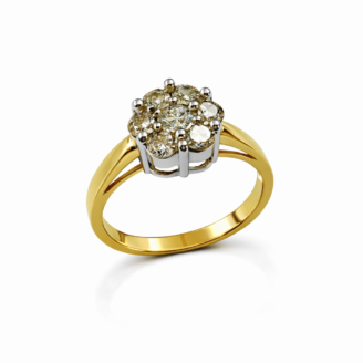 18 KT Gold Pressure Setting Diamond Ring