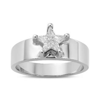 18 KT Gold Star Diamond Ring