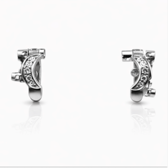 18 KT Gold Minimal Diamond Huggy Earrings