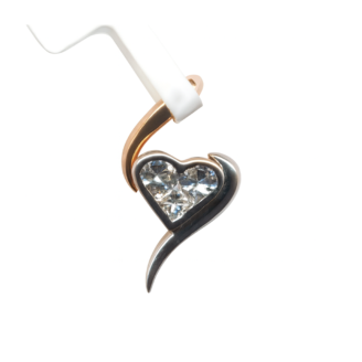 18 KT Gold Diamond Love Heart Pendant