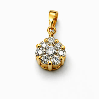 18 KT Gold Diamond Elegance Pendant