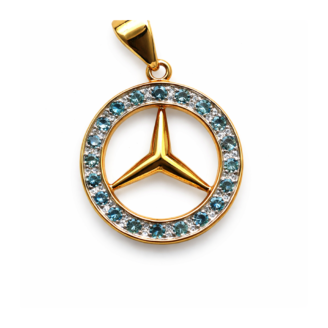18 KT Gold Diamond Luxury Circle Pendant