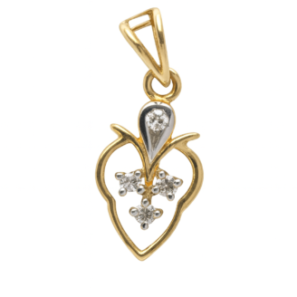 18 KT Gold Classic Diamond Pendant