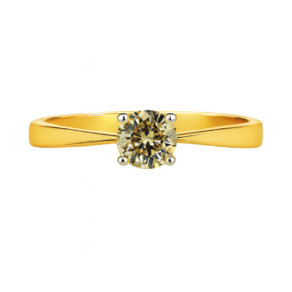 18 KT Gold Solitaire Engagement  Diamond Ring