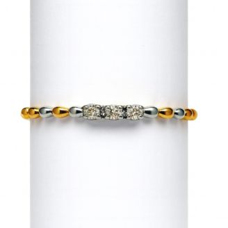18 KT Two Tone Gold Diamond Ring