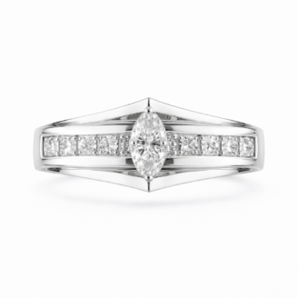 18 KT Gold Marquise Diamond Ring