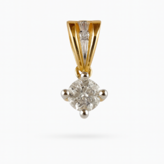18 KT Gold Diamond Elite Solitaire Pendant