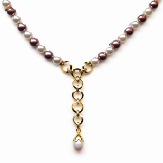 18 KT Gold Diamond Classic Pearl Drop Necklace